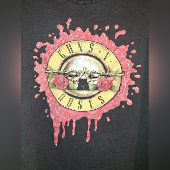 Vintage y2k Guns and roses back and front graphic print - Picture 2 of 9